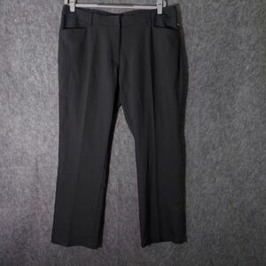Oobe Pants Women 16 31 Charcoal Flat Front Straight Minimalist Career Trousers